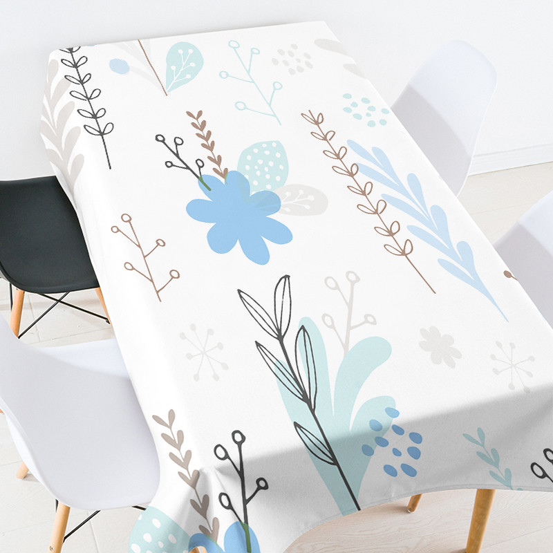 Ziedu lapas galdauts ūdensizturīgs galda galdauts Ēdamistabas galdi Galds pusdienu galda skrējējs galdauts kāzu dekorācijas mētelis