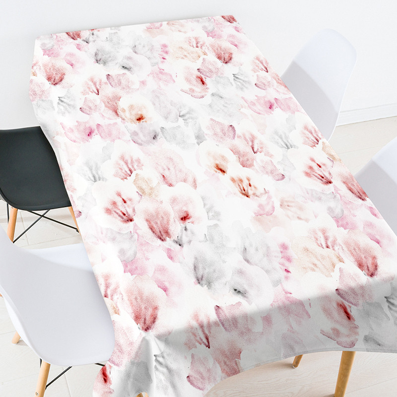 Ziedu lapas galdauts ūdensizturīgs galda galdauts Ēdamistabas galdi Galds pusdienu galda skrējējs galdauts kāzu dekorācijas mētelis