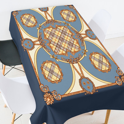 Ģeometriski svītrains režģis Elastīgs stikla galda aizsargs Eļļas lupats uz galda Taisnstūrveida galdauti ballīšu dekorēšanas galdauts