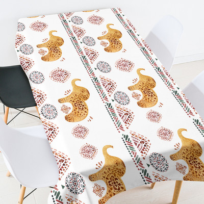 Ģeometriski svītrains režģis Elastīgs stikla galda aizsargs Eļļas lupats uz galda Taisnstūrveida galdauti ballīšu dekorēšanas galdauts