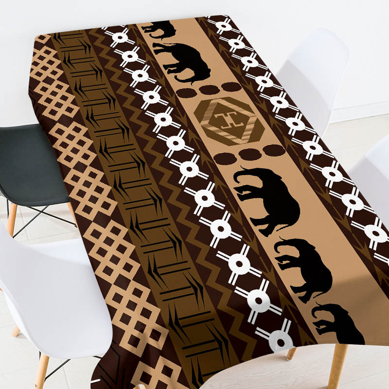 Ģeometriski svītrains režģis Elastīgs stikla galda aizsargs Eļļas lupats uz galda Taisnstūrveida galdauti ballīšu dekorēšanas galdauts