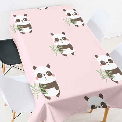 Multfilmu anime dzīvnieku kāzu dekorēšana Prettraipu galdautu galdautu komplekts taisnstūra galdauta galdauta kāzu dekorēšana