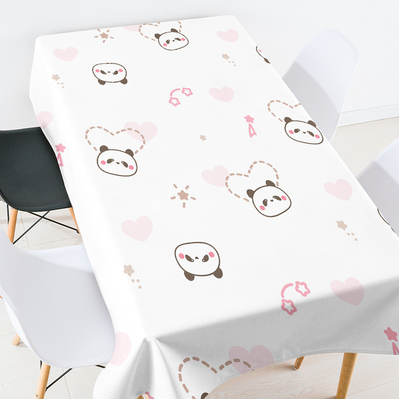 Multfilmu anime dzīvnieku kāzu dekorēšana Prettraipu galdautu galdautu komplekts taisnstūra galdauta galdauta kāzu dekorēšana