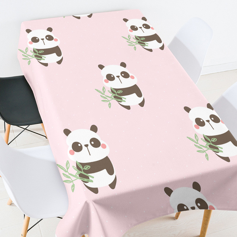 Multfilmu anime dzīvnieku kāzu dekorēšana Prettraipu galdautu galdautu komplekts taisnstūra galdauta galdauta kāzu dekorēšana