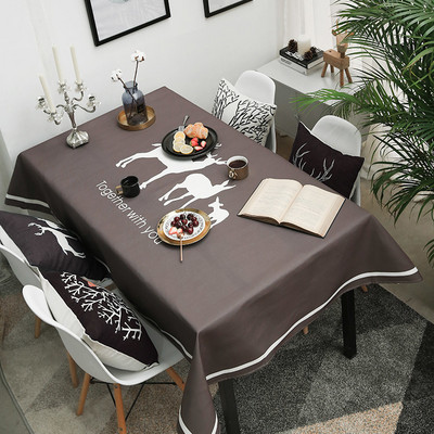 Karácsonyi jávorszarvas vízálló terítő asztalterítő téglalap alakú karácsonyi terítő esküvői asztalterítő Foltmentes abrosz Asztal