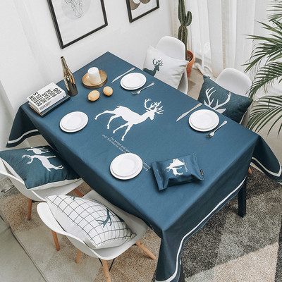 Karácsonyi jávorszarvas vízálló terítő asztalterítő téglalap alakú karácsonyi terítő esküvői asztalterítő Foltmentes abrosz Asztal