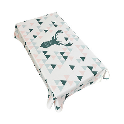 Karácsonyi jávorszarvas vízálló terítő asztalterítő téglalap alakú karácsonyi terítő esküvői asztalterítő Foltmentes abrosz Asztal