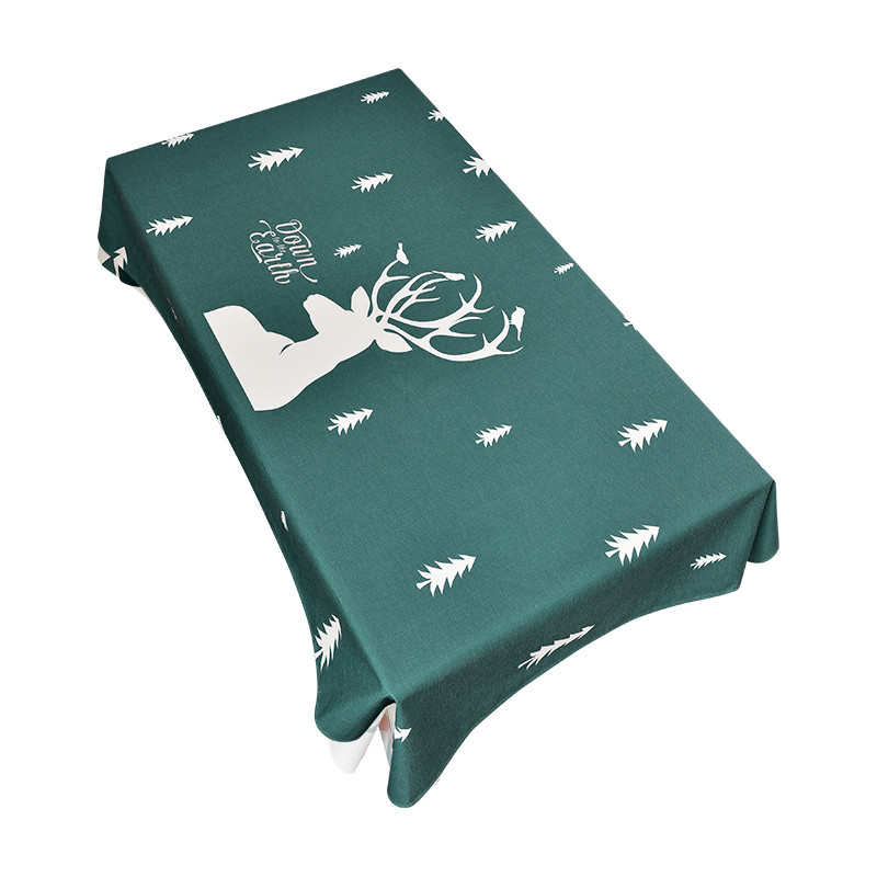 Karácsonyi jávorszarvas vízálló terítő asztalterítő téglalap alakú karácsonyi terítő esküvői asztalterítő Foltmentes abrosz Asztal