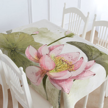 Τραπεζομάντηλο γάμου με φύλλα λουλουδιών Αντιλεκτικό σετ τραπεζομάντιλο τραπεζομάντιλο ορθογώνιο τραπεζομάντιλο λαδόπανο στο τραπέζι Τραπέζι