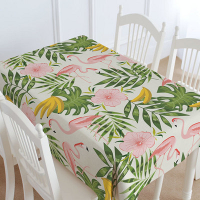 Gėlių lapų vestuvinė staltiesė Apsauga nuo dėmių staltiesės staltiesės komplektas stačiakampio formos staltiesė Aliejinė užtiesala ant stalo Stalas