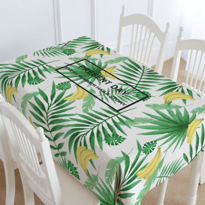 Gėlių lapų vestuvinė staltiesė Apsauga nuo dėmių staltiesės staltiesės komplektas stačiakampio formos staltiesė Aliejinė užtiesala ant stalo Stalas