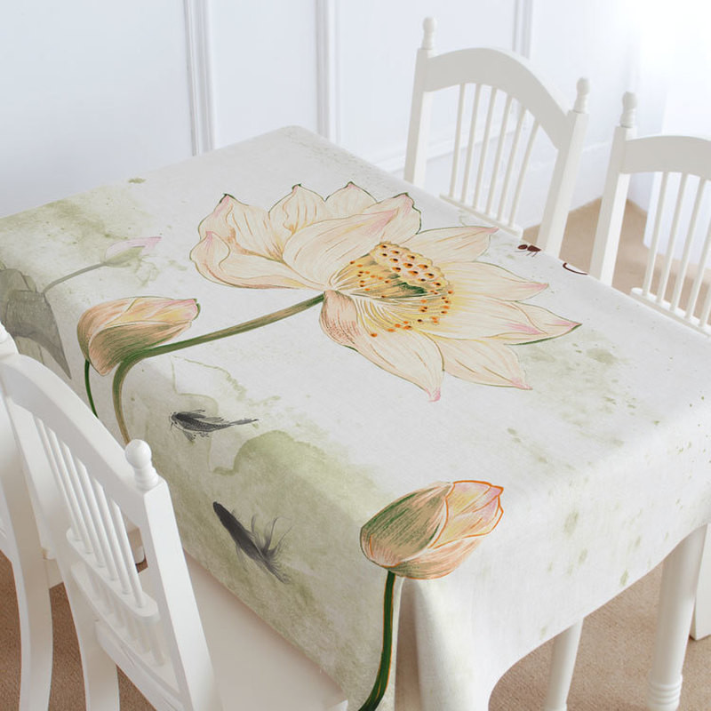 Gėlių lapų vestuvinė staltiesė Apsauga nuo dėmių staltiesės staltiesės komplektas stačiakampio formos staltiesė Aliejinė užtiesala ant stalo Stalas