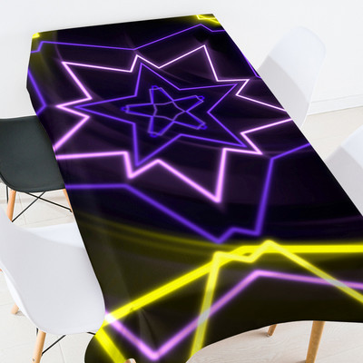 Krāsu fluorescējošas līnijas galdauts taisnstūrveida istabas apdare estētisks pusdienu galda pārklājs galda pārklāji viedais kafijas galdiņš