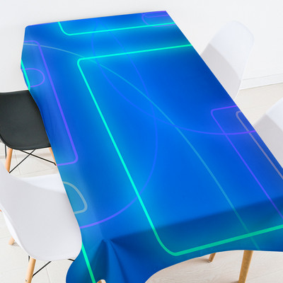 Krāsu fluorescējošas līnijas galdauts taisnstūrveida istabas apdare estētisks pusdienu galda pārklājs galda pārklāji viedais kafijas galdiņš