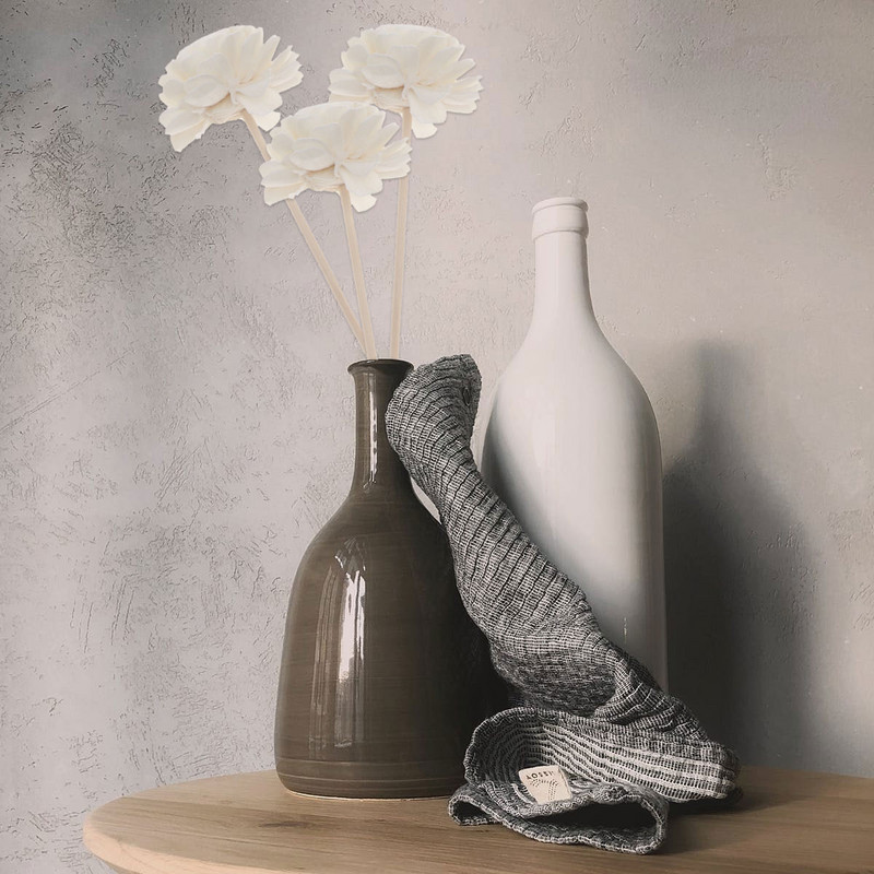 5gab difuzora kociņi rotangpalmas ziedu rožu nomaiņai uzpildāmi rotangpalmas spieķi ēterisko eļļu difuzoram bēšs