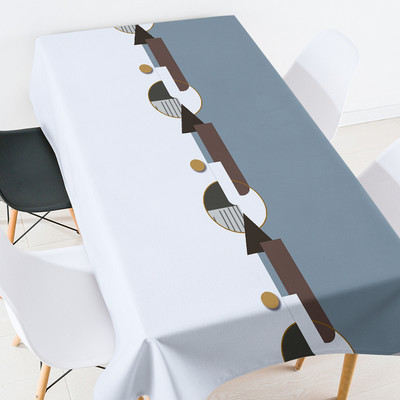 Geomeetrilise triibulise võrega ümmargune lauakate laudlina ristkülikukujuline ruumidekoor esteetiline Plekivastane laudlina laudlina komplekt