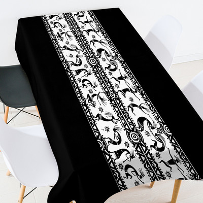 Geomeetrilise triibulise võrega ümmargune lauakate laudlina ristkülikukujuline ruumidekoor esteetiline Plekivastane laudlina laudlina komplekt