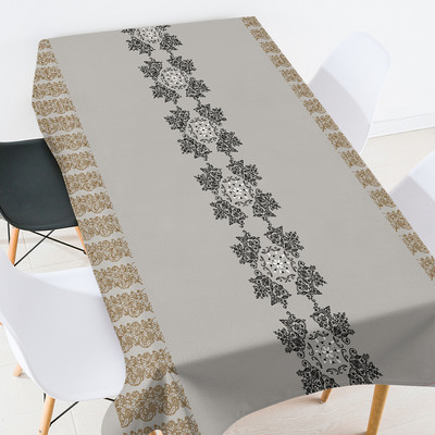 Geomeetrilise triibulise võrega ümmargune lauakate laudlina ristkülikukujuline ruumidekoor esteetiline Plekivastane laudlina laudlina komplekt