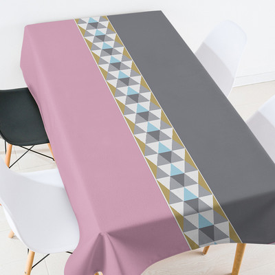 Geomeetrilise triibulise võrega ümmargune lauakate laudlina ristkülikukujuline ruumidekoor esteetiline Plekivastane laudlina laudlina komplekt