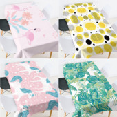 Ģeometriski svītraini ziedi un putni ballīšu galdauts Eiropas galdauti kāzu galdauts mežģīņu galdauts sarkans galdauts