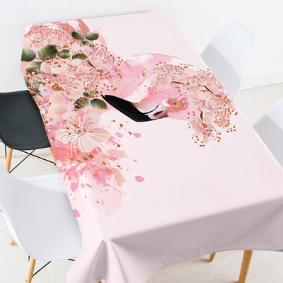 Ģeometriski svītraini ziedi un putni ballīšu galdauts Eiropas galdauti kāzu galdauts mežģīņu galdauts sarkans galdauts