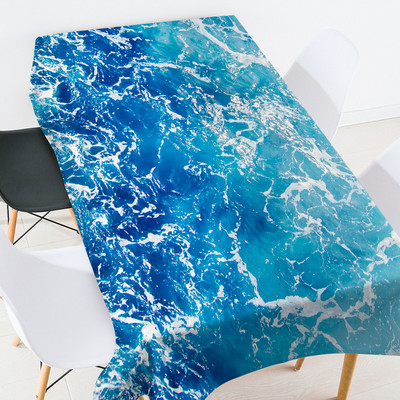 Jūras viļņu ainava mežģīņu galdauts kāzu galdauts pusdienu galda dekors galdauts ūdensizturīgs ballīšu galdauts galdauts