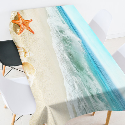 Jūras viļņu ainava mežģīņu galdauts kāzu galdauts pusdienu galda dekors galdauts ūdensizturīgs ballīšu galdauts galdauts