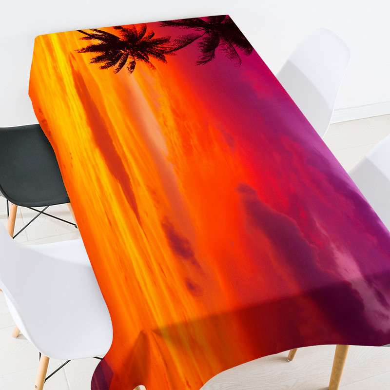 Jūras viļņu ainava mežģīņu galdauts kāzu galdauts pusdienu galda dekors galdauts ūdensizturīgs ballīšu galdauts galdauts