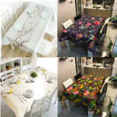 Όμορφο λουλουδάτο δέντρο διακόσμηση δωματίου αισθητική τραπεζομάντιλο ορθογώνιο χριστουγεννιάτικο τραπεζομάντιλο κόκκινο τραπεζομάντιλο ροζ χρυσό τραπεζομάντιλο