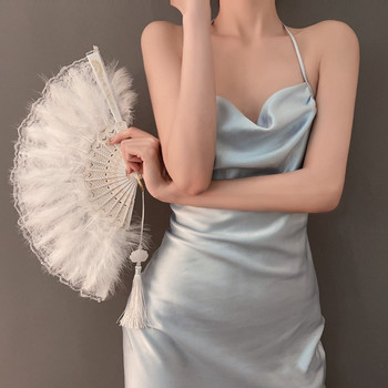 Κινεζικό στυλ Vintage ανεμιστήρα με φτερά μπαμπού πτυσσόμενους ανεμιστήρες Κινεζικός χορός Μπομπονιέρα για πάρτι γάμου Δώρο υψηλής ποιότητας