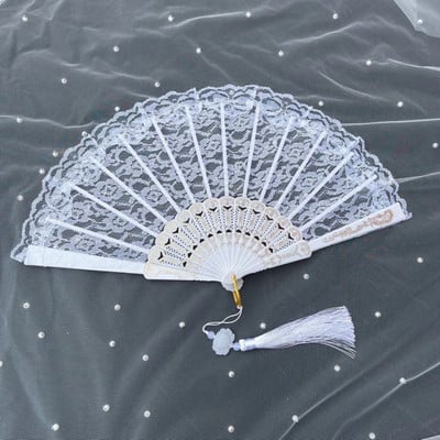 Ķīniešu stila vintage roku ventilatora spalvu bambusa saliekamie vēdekļi Ķīniešu deju kāzu ballītes labvēlības ballītes dekorācija augstas kvalitātes dāvana