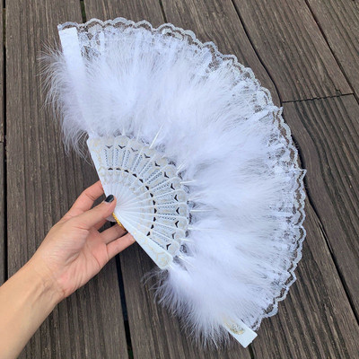 Ķīniešu stila vintage roku ventilatora spalvu bambusa saliekamie vēdekļi Ķīniešu deju kāzu ballītes labvēlības ballītes dekorācija augstas kvalitātes dāvana