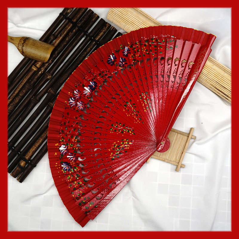 Kokkupandav lehvik Puidust hispaania lehvik tantsimiseks trükkimine käsitsi kokkupandav lehvik Kodukaunistus Kaunistused Käsitöö kingitused külalistele