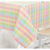 Tavaszi és nyári cukorka szőtt kockás pamut szövet terítő pasztell több kockás kockás kockás szőtt terítő lakberendezés