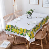 Nyári sárga citrom szegély téglalap terítő konyhai étkezőasztal dekor vízálló szövetből készült asztaltakaró esküvői dekorációk