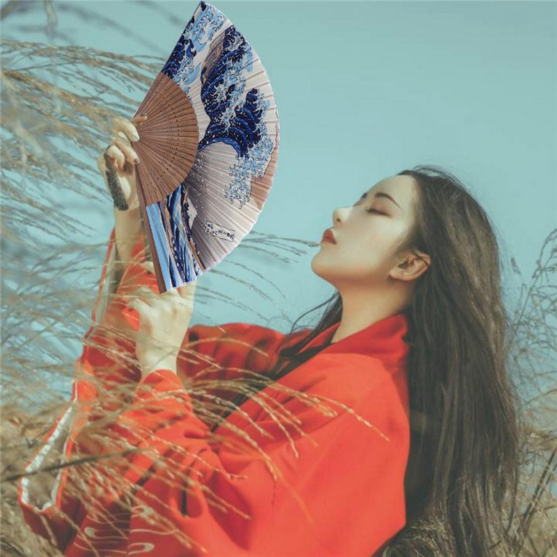 Suvise vintage bambusest kokkupandav käeshoitav lillefänn Hiina stiilis tants pulmapidu taskukingid pulmad värvilised Hiina lehvikud