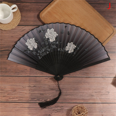 Karikatūra Kaķis Ķīniešu zīds Modes Japānas stila Roku ventilatori Populāri Jauki Forši ventilatori Rokas salokāmi Sieviešu meiteņu šovi Fani