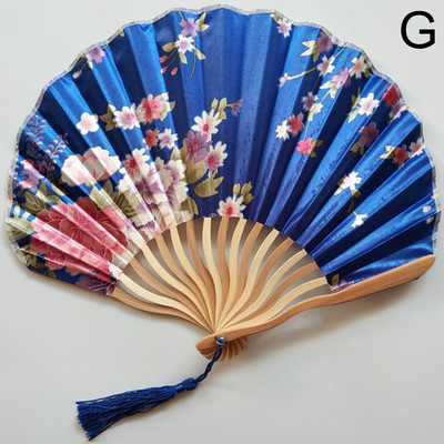 Vintage Πτυσσόμενος ανεμιστήρας από μεταξωτό ρετρό κινέζικο ιαπωνικό μπαμπού πτυσσόμενο ανεμιστήρα φούντα Χορός ανεμιστήρας χεριών Διακόσμηση σπιτιού Στολίδι Δώρο χειροτεχνίας