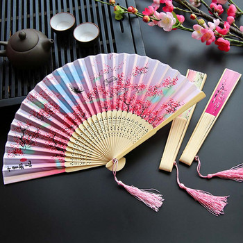 Нов винтидж сгъваем вентилатор ретро китайски японски бамбук ръчно сгъваем вентилатор танцов ръчен вентилатор декорация на дома орнаменти занаятчийски подарък вентилатор