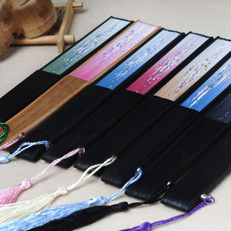 Jauns Vintage saliekamais ventilators Retro ķīniešu japāņu bambusa roku saliekamais ventilators deju rokas ventilators mājas dekorēšana rotājumi amatniecības dāvanu ventilators