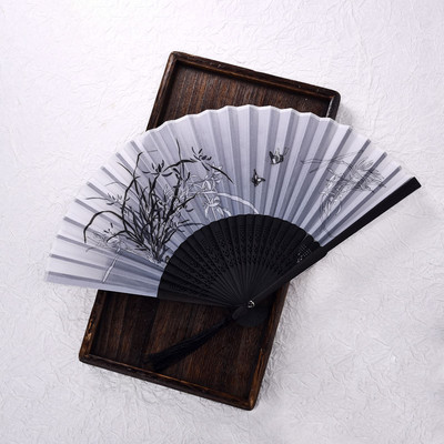 Vintažinis šilko sulankstomas ventiliatorius Retro kinų japonų bambuko rankomis sulankstomas ventiliatorius šokių rankų ventiliatorius namų dekoravimas papuošalai amatai dovanų ventiliatorius