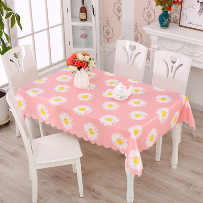 Little Daisy laudlina veekindel ristkülikukujuline ruudukujuline aialaudade kate plekk laudlina õlilina mantel Mesa nappe De Table