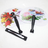 Dekoratiivne ventilaator šikk naissoost käeshoitav ventilaator Hiina tasku kokkupandav käsi ventilaator, ümmargune ring, trükitud paberile peokaunistused kingituse värvid juhuslikud