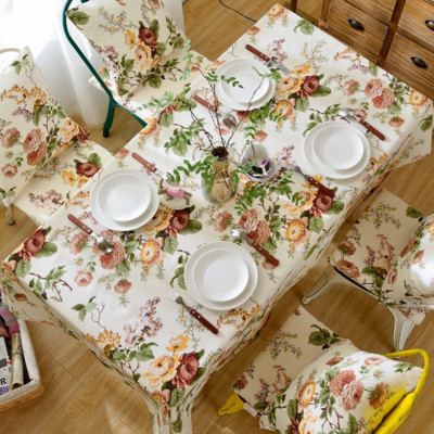 Fata de masa eleganta Fata de masa cu imprimare florala Fata de masa dreptunghiulara rezistenta la pate Fata de masa decorativa pentru nunta florala