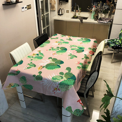 Cactus digitālās drukas galdauts ūdensizturīgs eļļas necaurlaidīgs un karstumizturīgs modes dizaina galda paklājiņš Home Nappe De Table Tapete Nappe