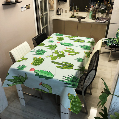 Cactus digitālās drukas galdauts ūdensizturīgs eļļas necaurlaidīgs un karstumizturīgs modes dizaina galda paklājiņš Home Nappe De Table Tapete Nappe