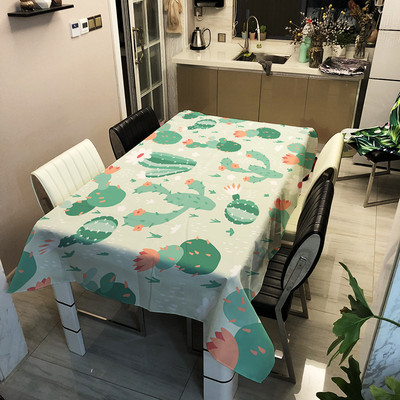 Cactus digitālās drukas galdauts ūdensizturīgs eļļas necaurlaidīgs un karstumizturīgs modes dizaina galda paklājiņš Home Nappe De Table Tapete Nappe
