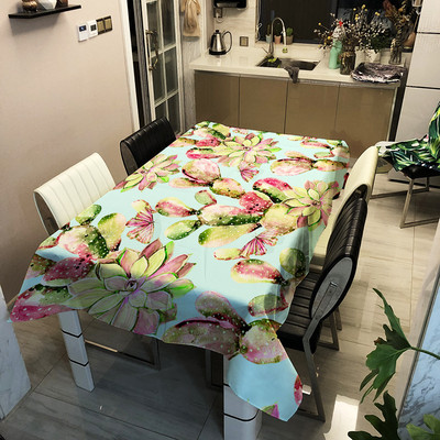 Cactus digitālās drukas galdauts ūdensizturīgs eļļas necaurlaidīgs un karstumizturīgs modes dizaina galda paklājiņš Home Nappe De Table Tapete Nappe