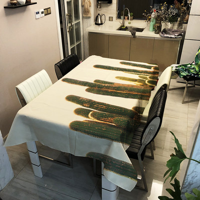 Cactus digitālās drukas galdauts ūdensizturīgs eļļas necaurlaidīgs un karstumizturīgs modes dizaina galda paklājiņš Home Nappe De Table Tapete Nappe