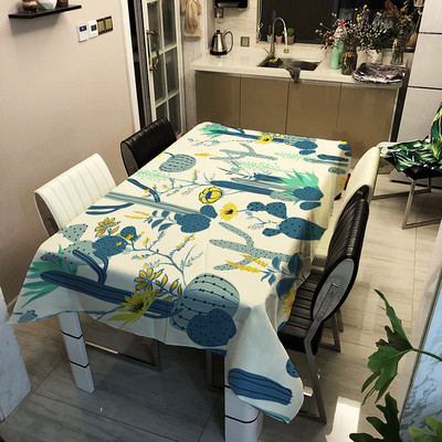 Cactus digitālās drukas galdauts ūdensizturīgs eļļas necaurlaidīgs un karstumizturīgs modes dizaina galda paklājiņš Home Nappe De Table Tapete Nappe